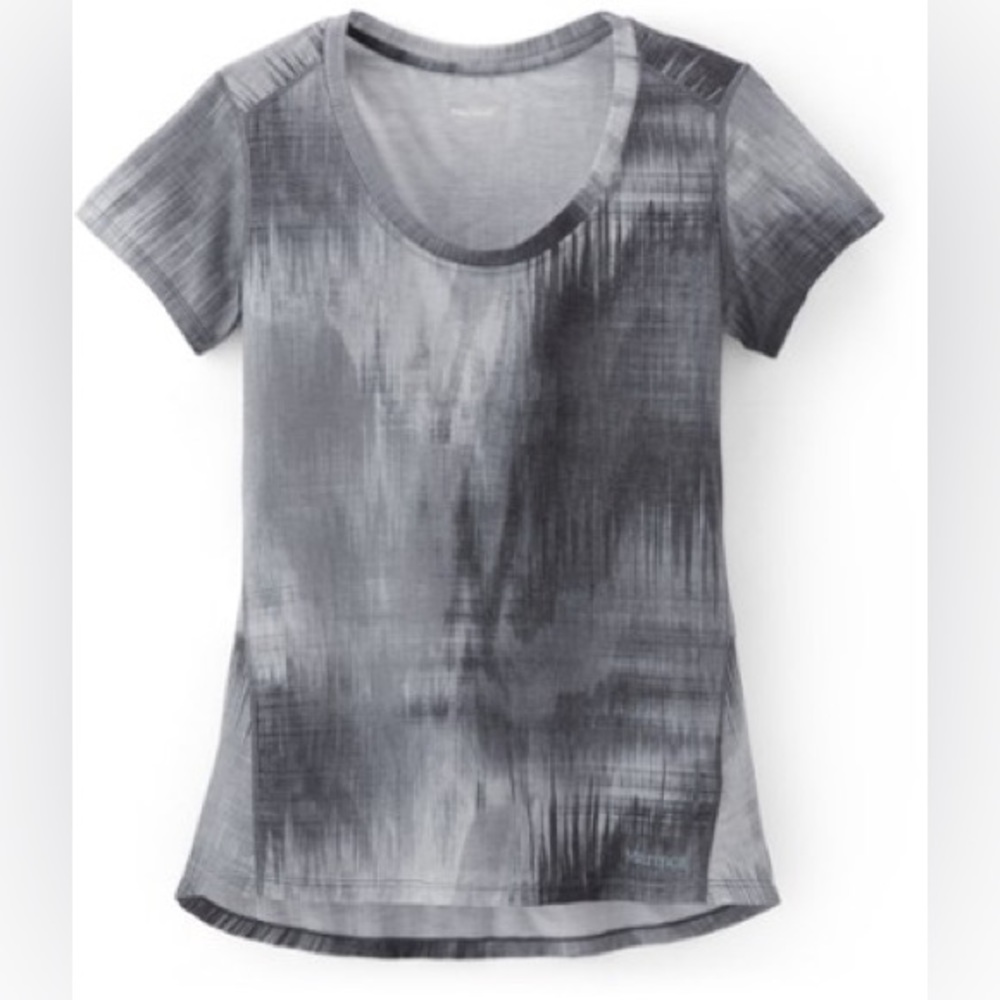 Marmot Women's Logan Shirt Grey Storm Scoop Neck Short Sleeve Athletic XS